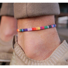 New Gay Hand-Woven Rainbow Anklet Love Is Love Gay New Foot Rope